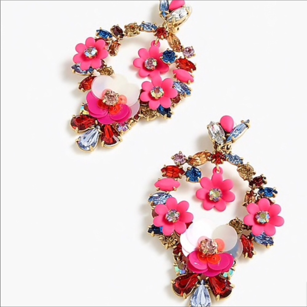 J. Crew Brand Nw Garden Party Statement Earrings